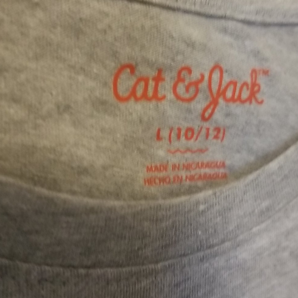 NWT Cat & Jack L 10/12 Heather Planters Tee - Picture 2 of 6